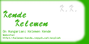 kende kelemen business card